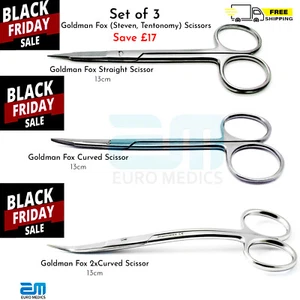CE Goldman Fox Scissor Deal of Straight Curved and Double Curved Dental Surgical - Picture 1 of 6