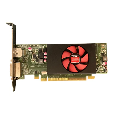 AMD Radeon OUGA11 71219811H0G 450A5F Low Profile PCIe Graphics Card DVI DisplayP - Image 1 of 4