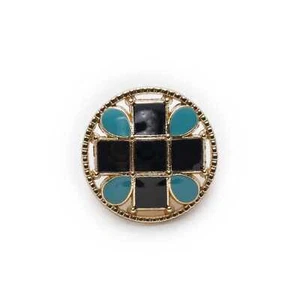 5pcs Enamel Metal buttons Sewing Scrapbook Gift Crafts Handwork Clothing 20mm - Picture 1 of 7