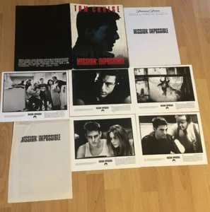 1996 MISSION IMPOSSIBLE Movie Press Kit with 5 Photos TOM CRUISE B-C - Picture 1 of 1