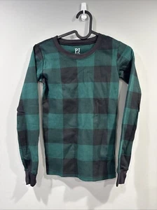 PJ Plays Girls Long Sleeve Shirt Size 12 Green Holiday Outdoor Adventure Tee - Picture 1 of 9
