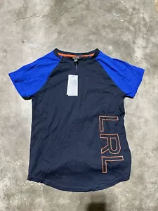 NWT Lauren Ralph Lauren Womens T Shirt Short Sleeve Blue Orange Size XS - Picture 1 of 3