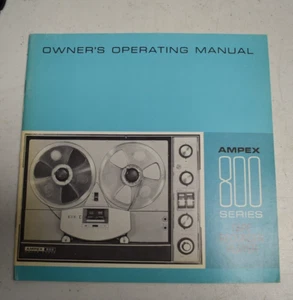 Original Ampex 800 Serie Tonbandgerät Player Bedienungsanleitung - Bild 1 von 2