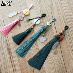 Ciondolo amuleto frangia nappa cinese Hanfu Cheongsam retrò spilla etnica - Foto 1 di 16
