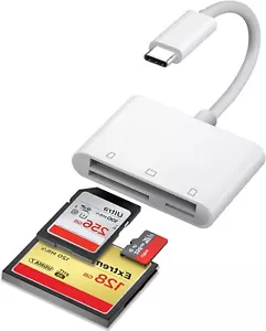 USB C to SD CF Card Reader for iPad Pro/Macbook Supports CompactCF/SD/TF card - Picture 1 of 12