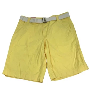 Pantalones Cortos MOSSIMO Frente Plano Amarillo Cinturón Para Hombre W36 - Imagen 1 de 8