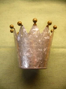 Blumen Übertopf Zinkblech H. 14cm o. Durchm. 14 cm Neu ungebraucht - Bild 1 von 4