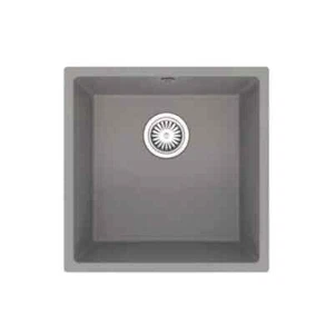 Ellsi Comite Granite Single Bowl Undermount Kitchen Sink & Waste - Matt Grey - Picture 1 of 4