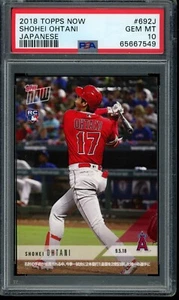 2018 Topps Now #692J Shohei Ohtani PSA 10 Gem Mint RC Rookie Japanese 65667549 - Picture 1 of 2