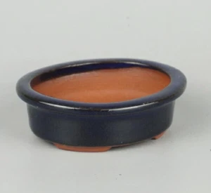 Olla Bonsai Tokoname Yozan Horno Hideaki Lado Largo aprox. 9,5 cm - Imagen 1 de 5