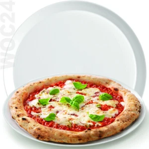4 x 33 cm Pizzateller Servier Opal Glas Pizza Kuchen Teller Platte Gusto weiß - Bild 1 von 3