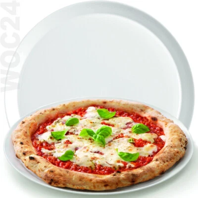 4 x 33 cm Pizzateller Servier Opal Glas Pizza Kuchen Teller Platte Gusto weiß - Bild 1 von 3