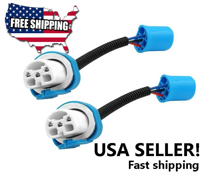 HIGH temp ceramic 9007 9004 POWER Connectors HID Xenon mustang socket headlights - Image 1 of 4