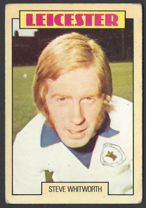 A & B C GUM - FOOTBALLERS (BLUE, 1-131) - #72 STEVE WHITWORTH, LEICESTER CITY