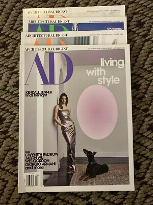Architectural Digest Magazine September 2020 With Kendall Jenner + Oct/nov/dec - Image 1 of 4
