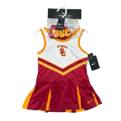 NWT Nike USC Trojans Cheer Two-Piece Set Cardinal & Gold Cheer Dress + Bloomers - Image 1 of 4