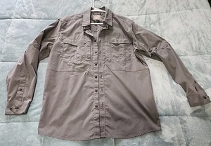 5.11 Tactical Men Button Up Shirt L Grey Work Shirt - Picture 1 of 5