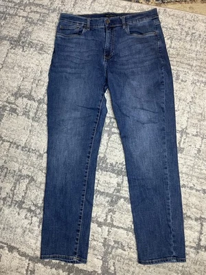 Pantalones de mezclilla Lucky Brand 412 atléticos ajustados para hombre 34X30 azul oscuro índigo algodón  Foto 1 de 4