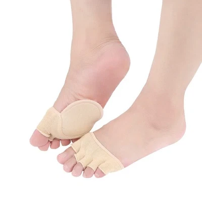  2 Pairs Invisible Heelless Five Toe Floor Socks Short Fingerless Half Socks for - Image 1 of 4