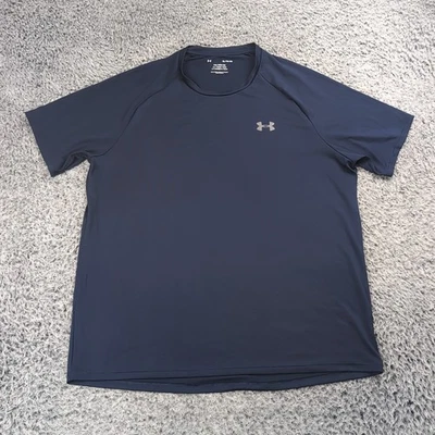 Camisa Under Armour Hombres Extra Grande Azul Tech Camiseta Atletismo Salón Gimnasio Aire Libre Foto 1 de 4