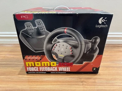 Boxed Logitech PC Momo Racing Force Feedback Wheel and Pedals - Image 1 of 4