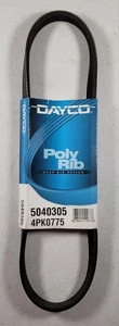 5040305 Dayco Drive Serpentine Belt OEM 4PK0775 Deep Poly Rib Design USA - Picture 1 of 5