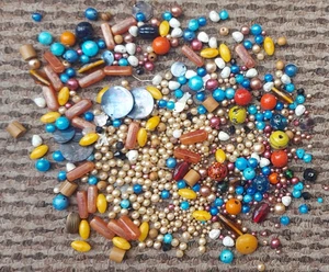 Vintage Bastelperlen 500g verschiedene Schmuckperlen zum Basteln - Bild 1 von 4