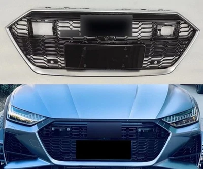 Grelha de favo de mel malha para Audi 2019 2020-2022 A7 a S7 RS7 para-choque dianteiro - Imagem 1 de 2