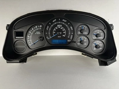 00-02 Silverado Speedometer Instrument Gauge Cluster White LED Blue Needles - Image 1 of 4