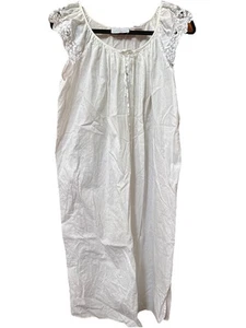 Allison Rhea All For The Love Of Lace Cotton Nightgown size Medium Lingerie - Picture 1 of 10
