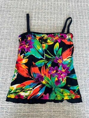 Nuevo Tankini Maxine of Hollywood Negro Floral Talla: 8 Foto 1 de 4