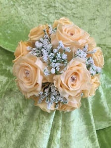 B33. 🌹Exclusiver Brautstrauß Strauß Schockgefrosteten Rosen Hochzeit Werfstrauß - Bild 1 von 8