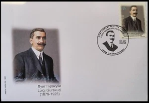 NORTH MACEDONIA 2025 - LUIGI GURAKUQI WRITER POLITICIAN ALBANIA FDC - Picture 1 of 1