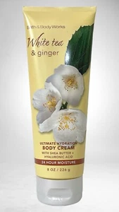 1 BATH & BODY WORKS WHITE TEA GINGER ULTIMATE HYDRATION BODY CREAM LOTION 8 OZ - Picture 1 of 2