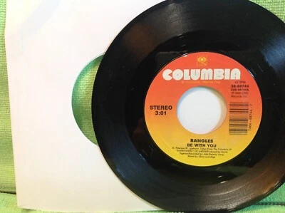The Bangles - Be With You / Let it Go - Columbia 7" 45 RPM Record (1985) - Image 1 of 3