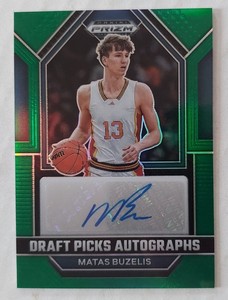 2023 Draft Picks Prizm Autographs Green Prizm Matas Buzelis RC AUTO