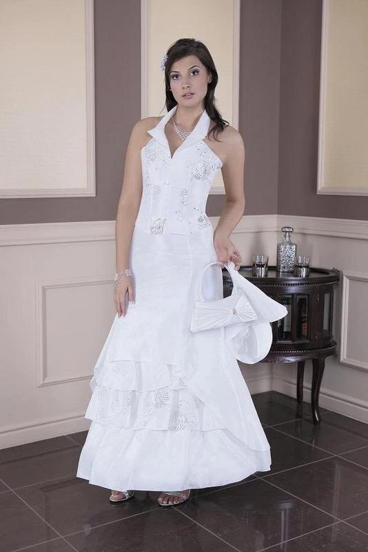 Hochzeitskleid Brautkleid Hochzeit Braut Corsage Kleid Rock Abendkleid weiß - Bild 1 von 1