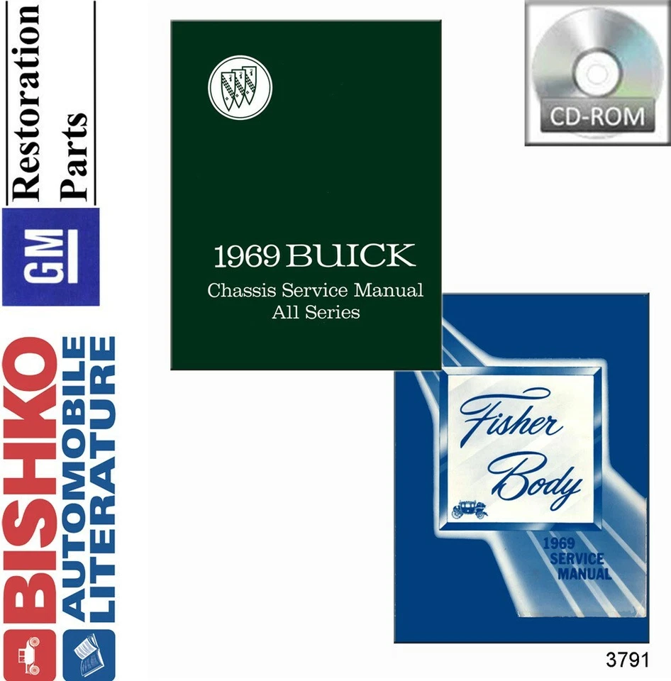 1969 Buick Riviera Skylark Special Wildcat Shop Service Repair Manual CD  - Изображение 1 из 1