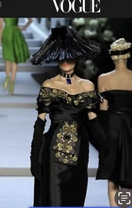 Galliano For Dior Demi Couture Vintage ‘03 Dress Taupe Silk Beading Embroid FR42 - Picture 1 of 16