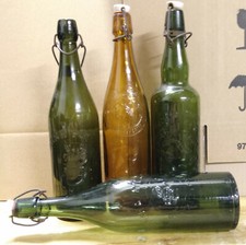Rare Bottiglie Vetro Vintage (1 Birra Milano, 2 Birra Italia, 1 Birra Poretti)