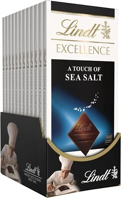 Lindt Excellence Ein Hauch von Meersalz Dunkle Schokolade Tafel, 3,5 Unzen (12er Pack) £ - Bild 1 von 3