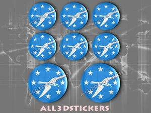 8 x 3D ROUND Resin Domed Flag Corpus Christi - USA Adhesive Decal Vinyl - Picture 1 of 1