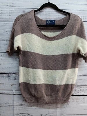 American Eagle Outfitters Knit Sweater Top Women's S P Short Sleeve  Cotton  - Image 1 of 4