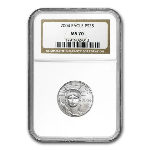 2004 1/4 oz Platinum American Eagle MS-70 NGC - SKU #20523 Cover