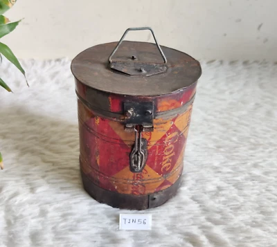 Vintage Coca Cola Caramel Colored Advertising Tin Box Collectible Decor TIN56 - Image 1 of 4