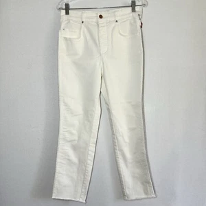 Pilcro And The Letterpress Jeans Women's 27 White Side Stripe Anthropologie - Picture 1 of 12