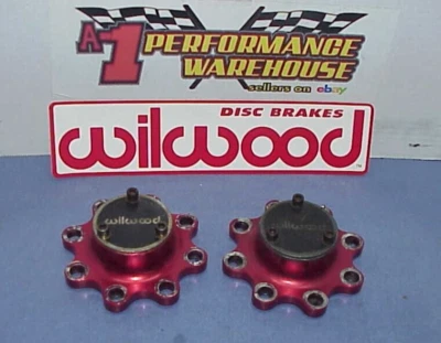 2 Wilwood Red Billet Aluminum Rear Drive Flanges/Plates for Wide 5 Hubs - Image 1 of 4