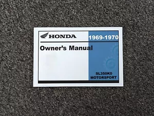 1969-1970 Honda SL350K0 Motorsport Motorcycle Owner Operator Manual User Guide - Picture 1 of 1