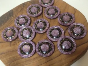Konvolut Resin, Vintage Knöpfe,13 Stück lila-farbig 20mm,13/16,32L - Bild 1 von 9
