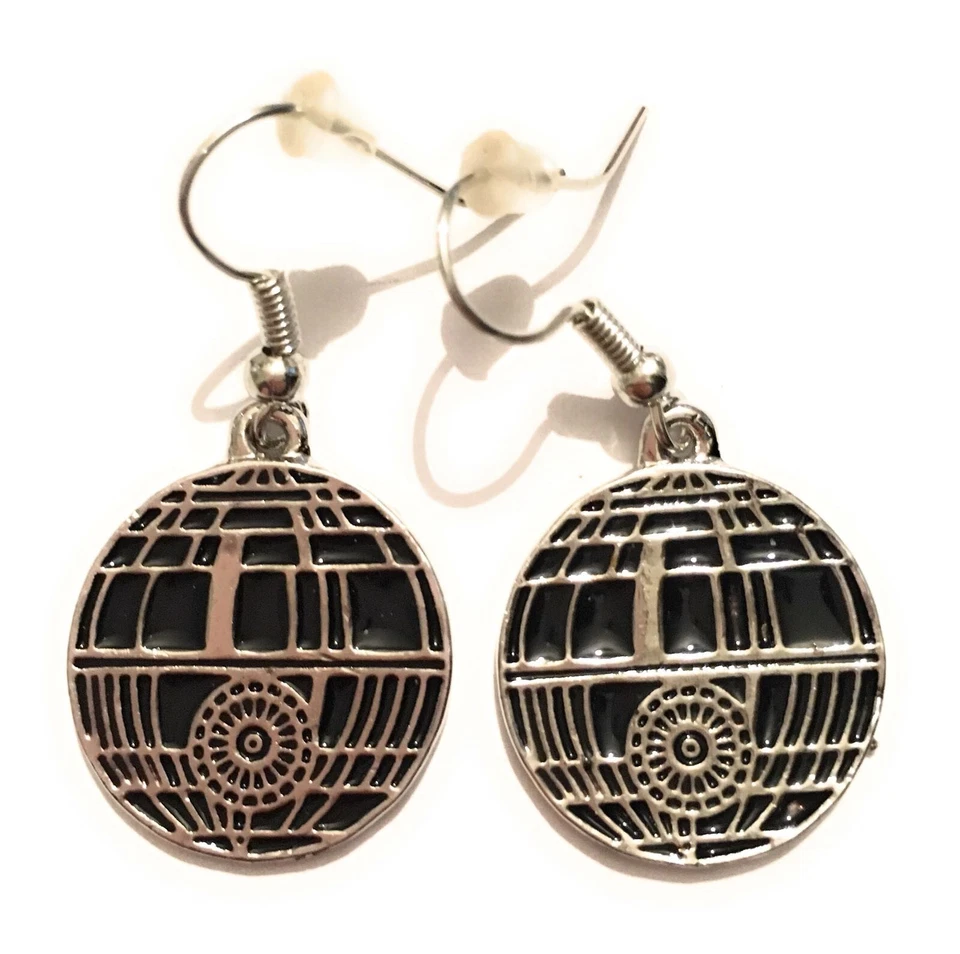 Star Wars Orecchini Pendenti Morte Nera Guerre Stellari Darth Vader Disney - Immagine 1 di 1